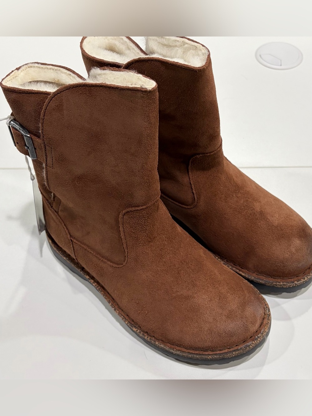 Birkenstock Womens' EU 36 Size 5-5.5 Upsalla Shearling Boots Espresso NWT